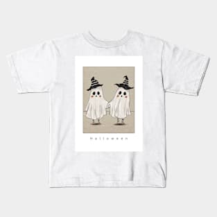 Whimsical Halloween Ghost Kids T-Shirt